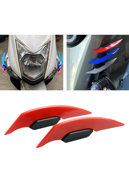 Elektrikli Motosikletler Için Motosiklet Kanatçık Aerodinamik Spoyler Kırmızı modelleri
