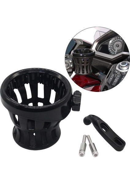 Içecek Fincan Su Şişesi Tutucu Montaj Taşıyıcı Gold Wing Için Uygun GL1800 Siyah indirimleri