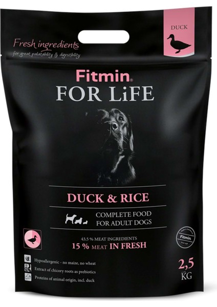 For Life %15 Taze Ördek Etli Yetişkin Köpek Maması 2,5 kg