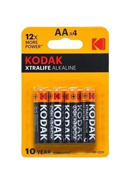 Kodakxtralıfe Alkalin 4'lü Aa Kalem Pil 12 More Power Pil