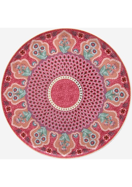 Flower Festival Kırmızı Porselen Kek Standı 21 cm modelleri