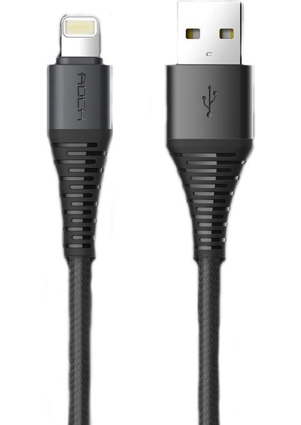 Ios USB Data Senkronizasyon Şarj Kablosu 2.1A Apple iPhone 8 Örgülü Kablo 25CM Siyah