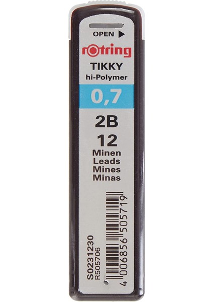 Tikky Hi-Polymer Mekanik Kurşun Kalem Ucu, 0.7 Mm, 2b