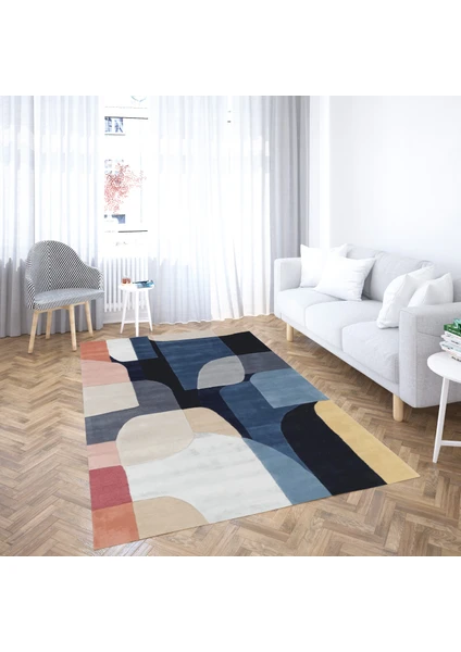 Soho Halı Soho Geometrik Patch Desenli Modern Halı