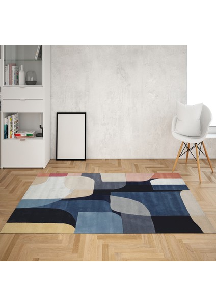 Soho Geometrik Patch Desenli Modern Halı