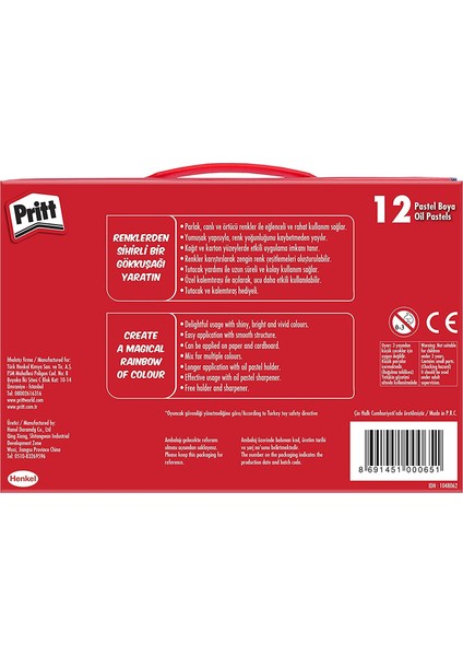 Pritt 12'li Pastel Boya - Çantalı