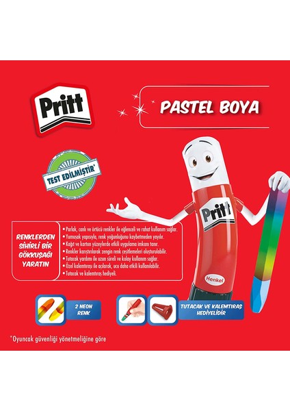 Pritt 12'li Pastel Boya - Çantalı