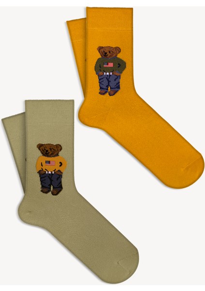 Mono Socks 2'li Teddy Bear Çorap