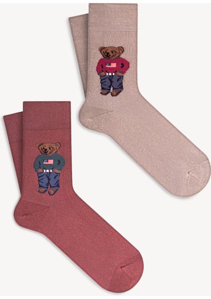 Mono Socks 2'li Teddy Bear Çorap