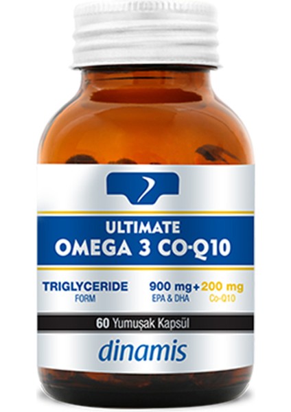 Ultimate Omega 3 Co-Q10 Içeren Takviye Edici Gıda 60 Yumuşak Kapsül
