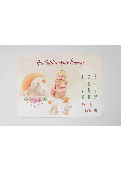 Erays Home Bebek Hediye Aylık Fotoğraf Anı Battaniyesi, Kız Bebek Yeni Doğan Baby Shower Doğum fiyatları