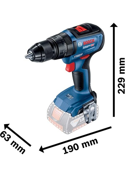 GSB 18V-50 Professional Akülü Darbeli Vidalama - (Akü ve Şarj Cihazı Dahil Değil) - 06019H5102