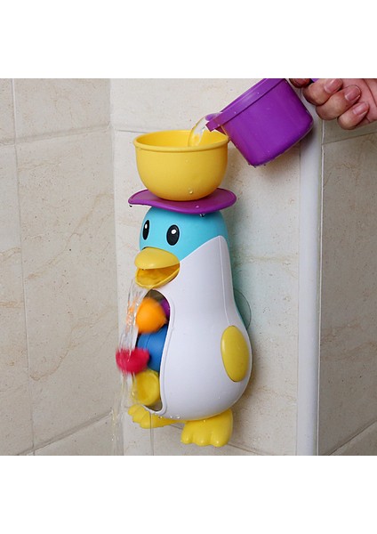 Klasik Penguen Su Çarkı Çocuk Yürümeye Başlayan Duş Emici Banyo Oyuncağı fiyatları