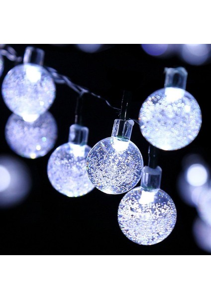 Bahçe Noel Dekorasyonu Için Suya Dayanıklı 30LED Güneş Kabarcık Topu Işık Dize fiyatları