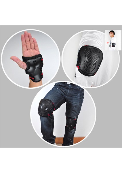 Yetişkin / Çocuk Buz Pateni Diz Pedleri Dirsek Pedleri Bilek Korumaları Dış Mekan Etkinlikleri Için Koruyucu Ekipman Seti Dirsek Pedleri (Yurt Dışından) modelleri