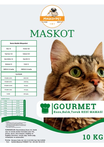 Gurme Yetişkin Kedi Maması 10 kg