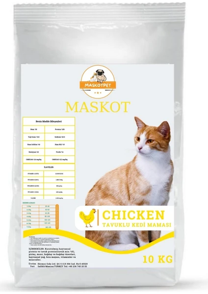 10KG Tavuklu Yetişkin Kedi Maması