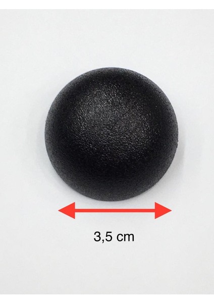 Dev Bombeli Düğme Kaban Mont Düğmesi 4 Lü Set 3,5 cm Siyah