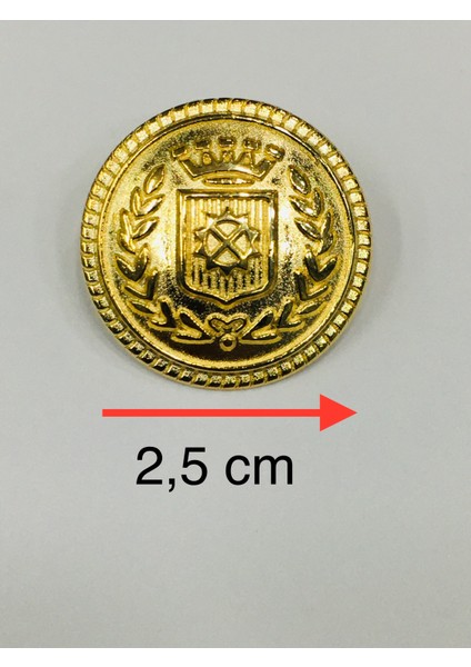 Trençkot ve Ceket Düğmesi Takımı 6 Lı Set Gold
