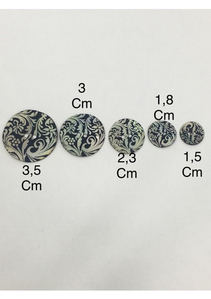 Italyan Işli Sedef Düğme 4 Lü Set 3 cm