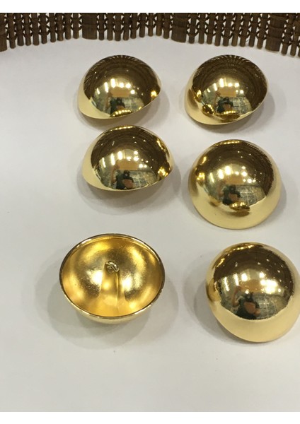 Ceket Trençkot Düğmesi Bombeli Gold 6 Lı Set