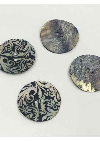 Italyan Işli Sedef Düğme 4 Lü Set 2,3 cm