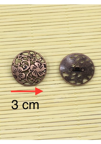 Kaban Ceket Düğmesi Desenli Bakır 6 Lı Set modelleri