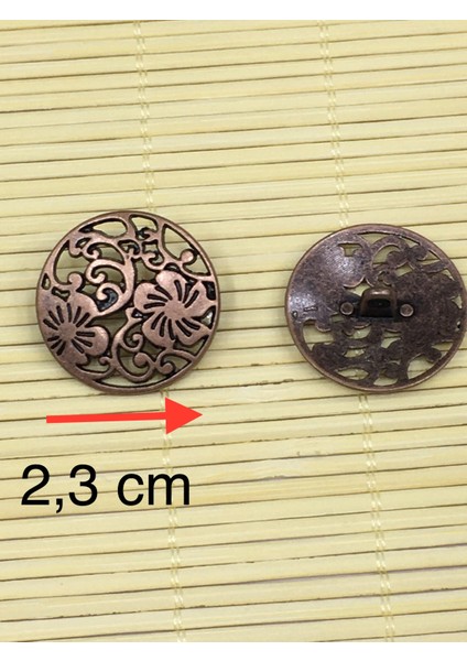 Ceket Düğmesi Desenli Bakır 6 Lı Set modelleri
