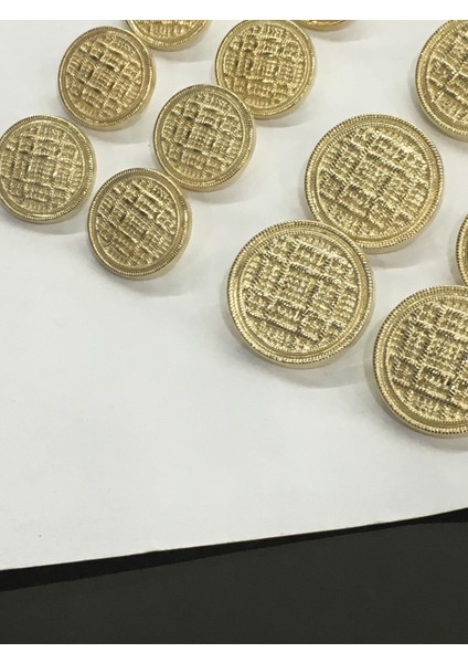 Blazer Ceket Düğmesi Takımı Gold
