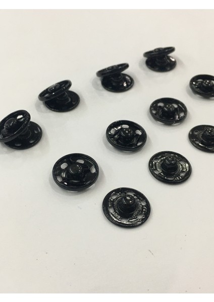 Çıtçıt Metal Siyah 1,0 cm 8 Li Set