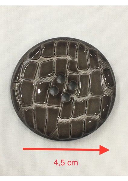 Rugan Düğme 4 Lü Set Vizon (4,5 Cm)