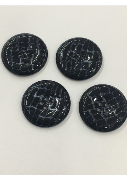 Rugan Düğme 4 Lü Set Lacivert (4,5 Cm)