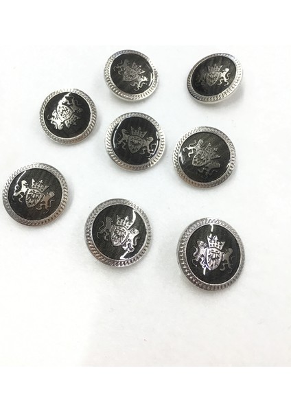 Trençkot ve Kaban Düğmesi Metal 8 Li Set