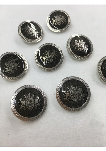 Trençkot ve Kaban Düğmesi Metal 8 Li Set