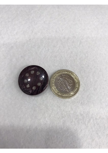 Taşlı Düğme Bordo 6 Adet modelleri