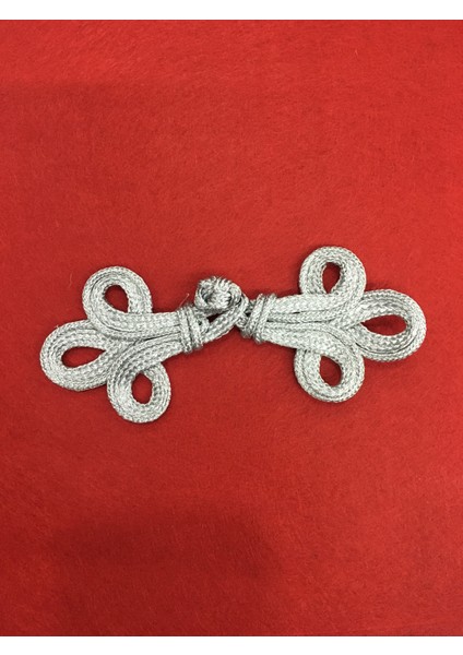 Japon Örgü Düğme Gümüş Renk