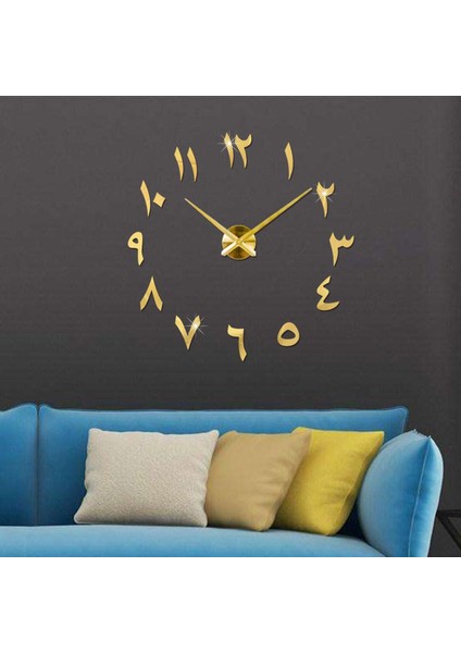 2x Duvar Kuvars Saat Çubuğu Aynası Ayarlanabilir 3D Oturma Odası Duvarı (Yurt Dışından) indirimleri