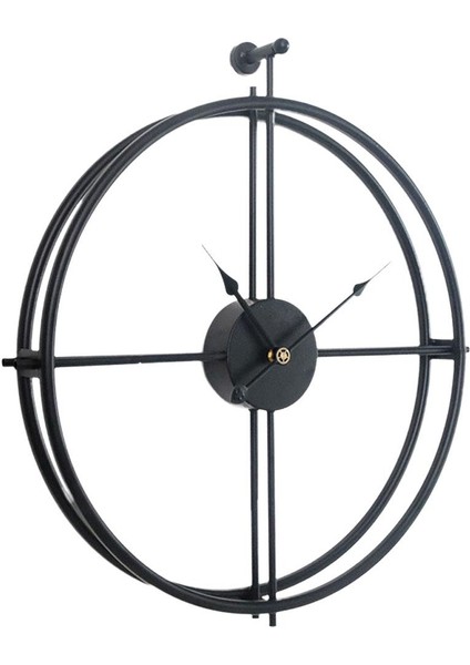 Içi Boş Metal Duvar Saatleri Retor Farmhouse Evi Siyah Nokta Için Kapalı Pil Çalıştırıldı (Yurt Dışından)