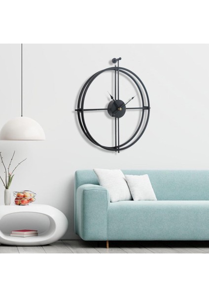 Içi Boş Metal Duvar Saatleri Retor Farmhouse Evi Siyah Nokta Için Kapalı Pil Çalıştırıldı (Yurt Dışından) fırsatları