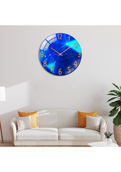 12INÇ Sanat Manzara Kuvars Duvar Saati Kreş Odası Ticking Saat Dekor Geometrisi (Yurt Dışından) modelleri