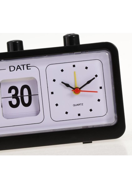 Üç Tuş Düğmesine Sahip Retro Vintage Takvim Flip Çanta Saati (Yurt Dışından)
