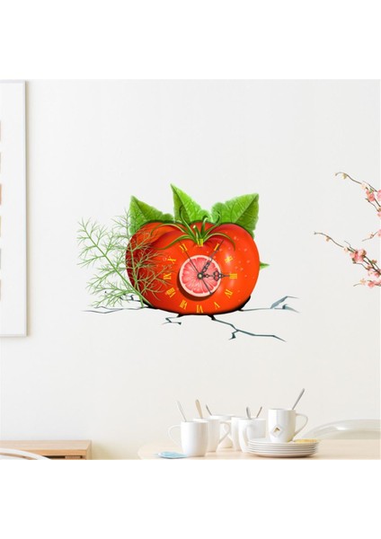 Kişilik Zaman Saat Duvar Sticker Büyük Saat 3D Sanat Diy Ev Ofis Dekoru (Yurt Dışından)