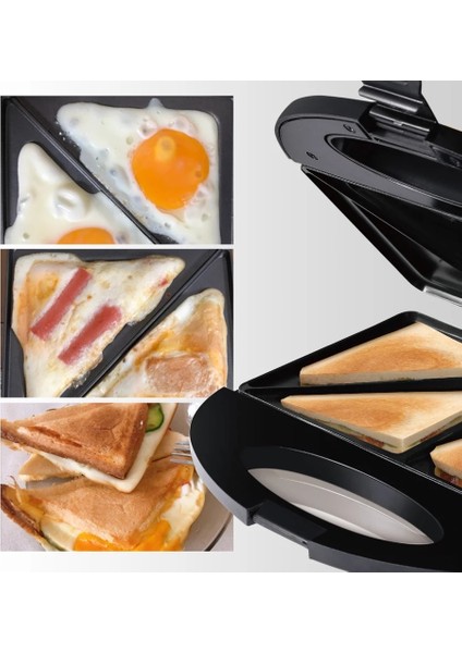 Çok Fonksiyonlu Panini Izgara Tost Makinesi - Siyah (Yurt Dışından)