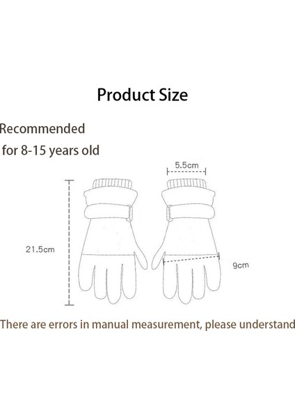 1 Çift Kayak Dokunmatik Ekran Su Geçirmez Termal Kar Eldivenler (Yurt Dışından)