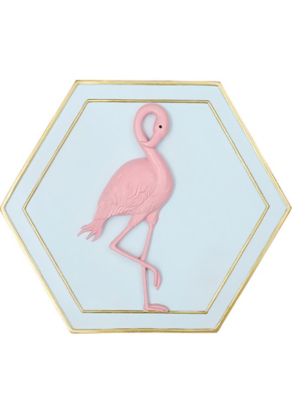 3D Flamingo Plak Işareti Duvar Asılı Resim Poster Mutfak Odası Dekor #3 Aşağı Bakıyor Flamingo (Yurt Dışından)