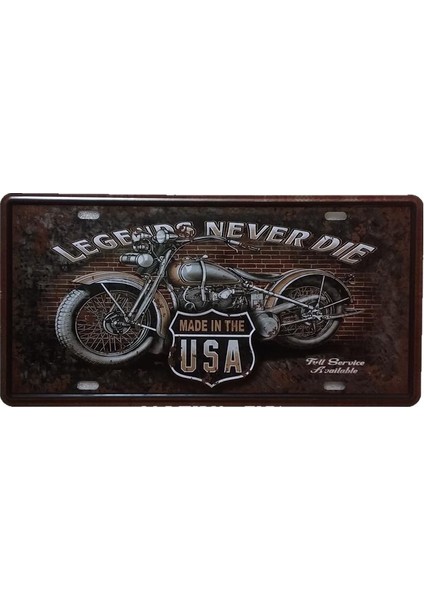 Vintage Tin Sign Metal Plak Efsaneleri Asla Ölmek Plaka Çubuğu Dekor 58 (Yurt Dışından)