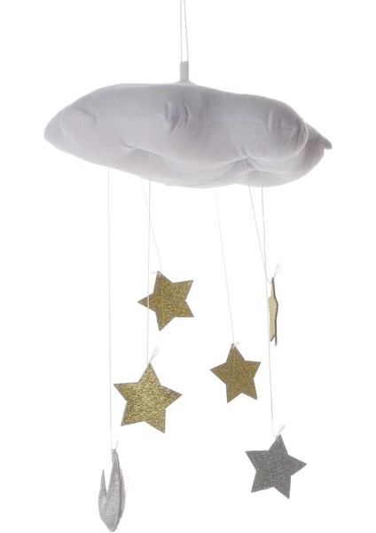 3D Bulut Çapraz Duvar Asma Dekor Ev Iç Beyaz (Yurt Dışından)