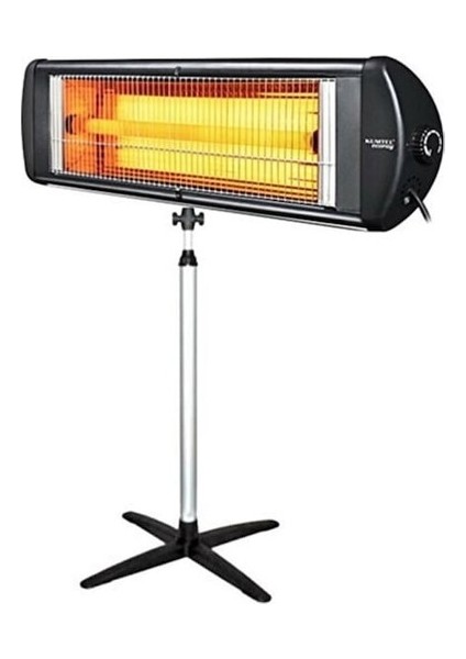 2500W Ecoplus Ayaklı Infrared Siyah Ufo Soba Ayak Hediyeli (Kaliteli Ayak Dahil)
