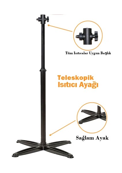 2500W Ecoplus Ayaklı Infrared Siyah Ufo Soba Ayak Hediyeli (Kaliteli Ayak Dahil) fırsatları