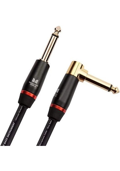 Monster® Prolink Monster Bass® Instrument Cable - Right Angle To Straight | 6.4mt | 1/4ts Erkekten → 1/4ts Erkeğe Enstrüman / Gitar Kablosu